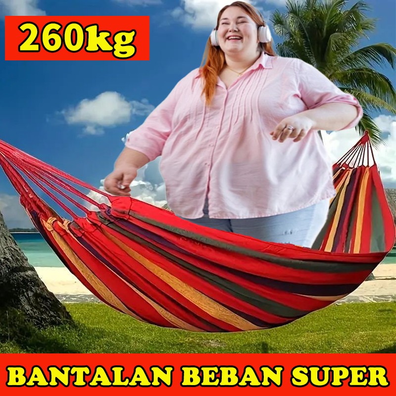 [COD] Hammock Single  – Ayunan Gantung Dewasa, Camping Outdoor & Taman Santai Murah