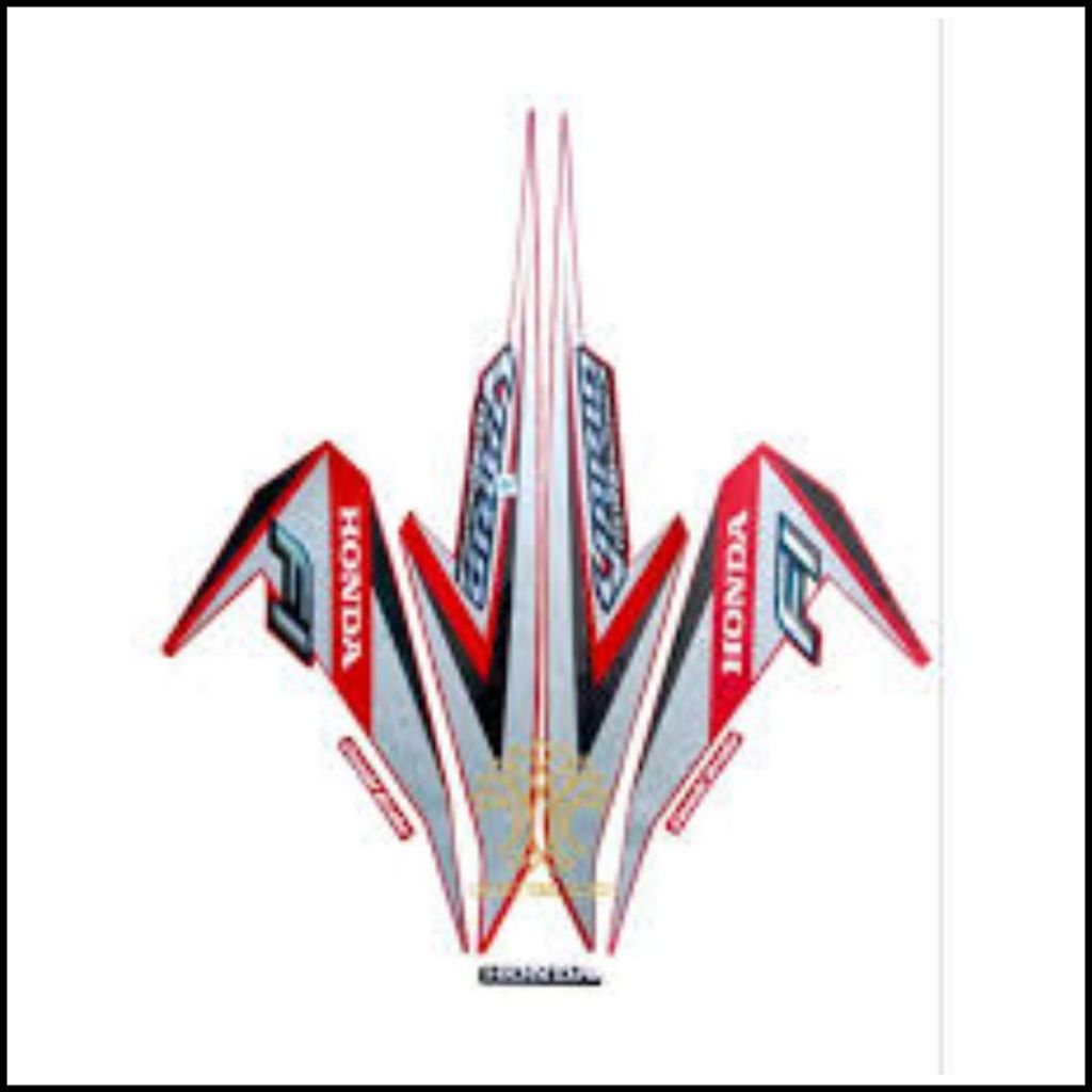 Stiker Striping Standart Honda Vario Techno 125 2015 Putih Merah List Body Motor Vario Techno 2015