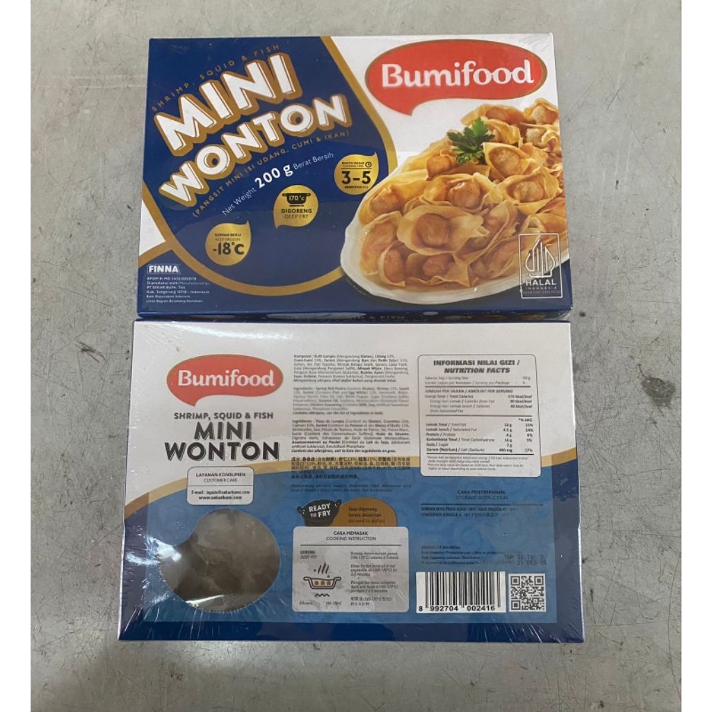 

Bumifood Mini Wonton Pangsit Goreng Pangsit Bioskop (kemasan baru)