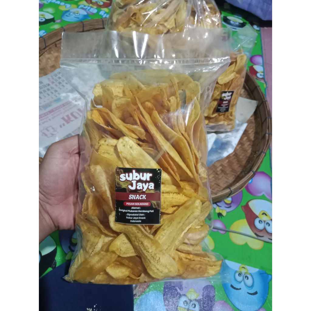 

Makanan Snack / keripik pisang Tanduk Gurih berat 250gr - 500 gr rasa manis dan asin