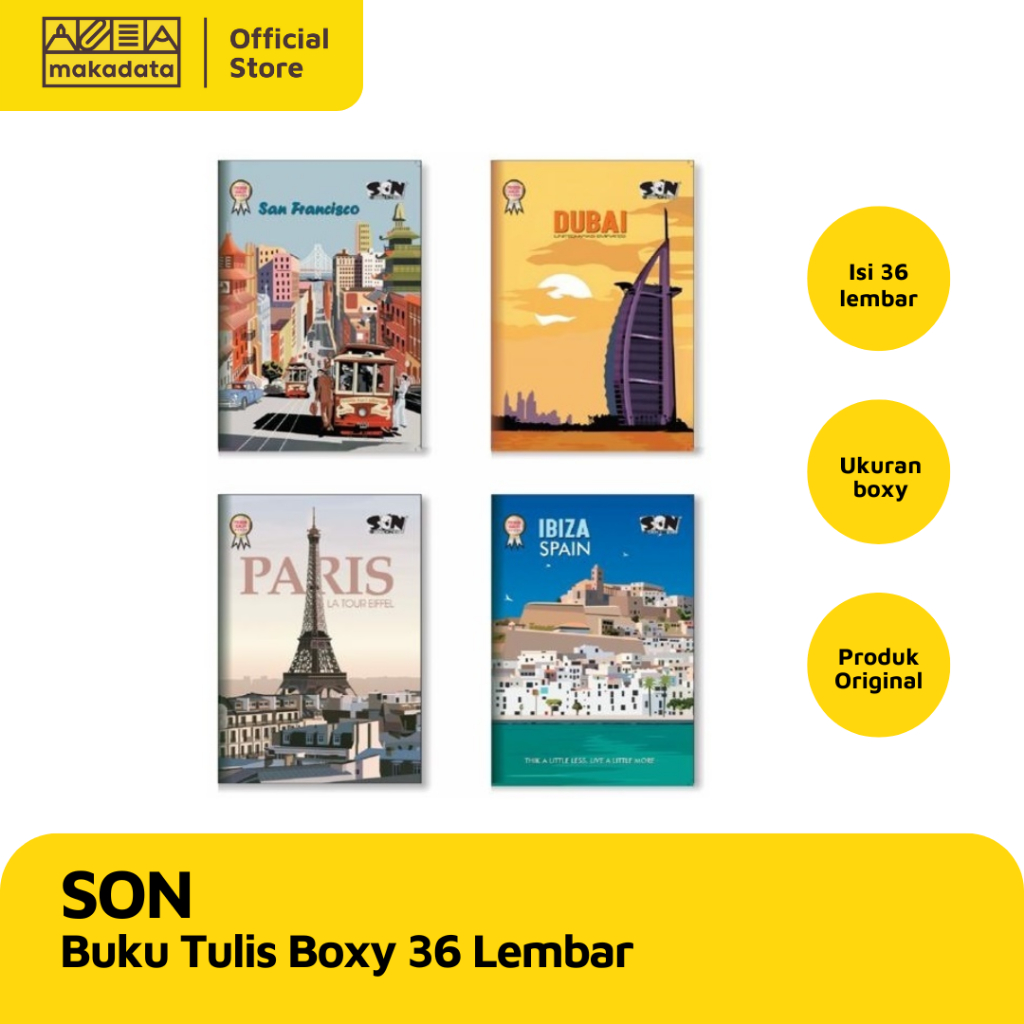 

BUKU TULIS SON UKURAN BOXY 36 LEMBAR (1 PACK) MURAH
