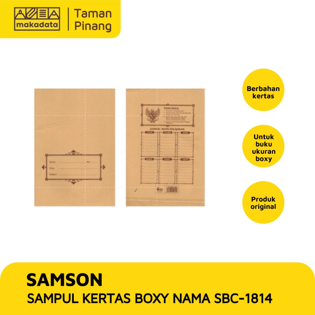

SAMPUL KERTAS SAMSON BOXY NAMA 1815 (1 PACK) MURAH