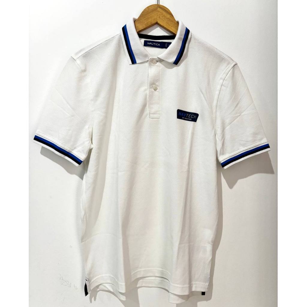 Kaos Kerah Nautica Warna Putih Basic Polo Shirt Kaos Polo Pria Original Baru