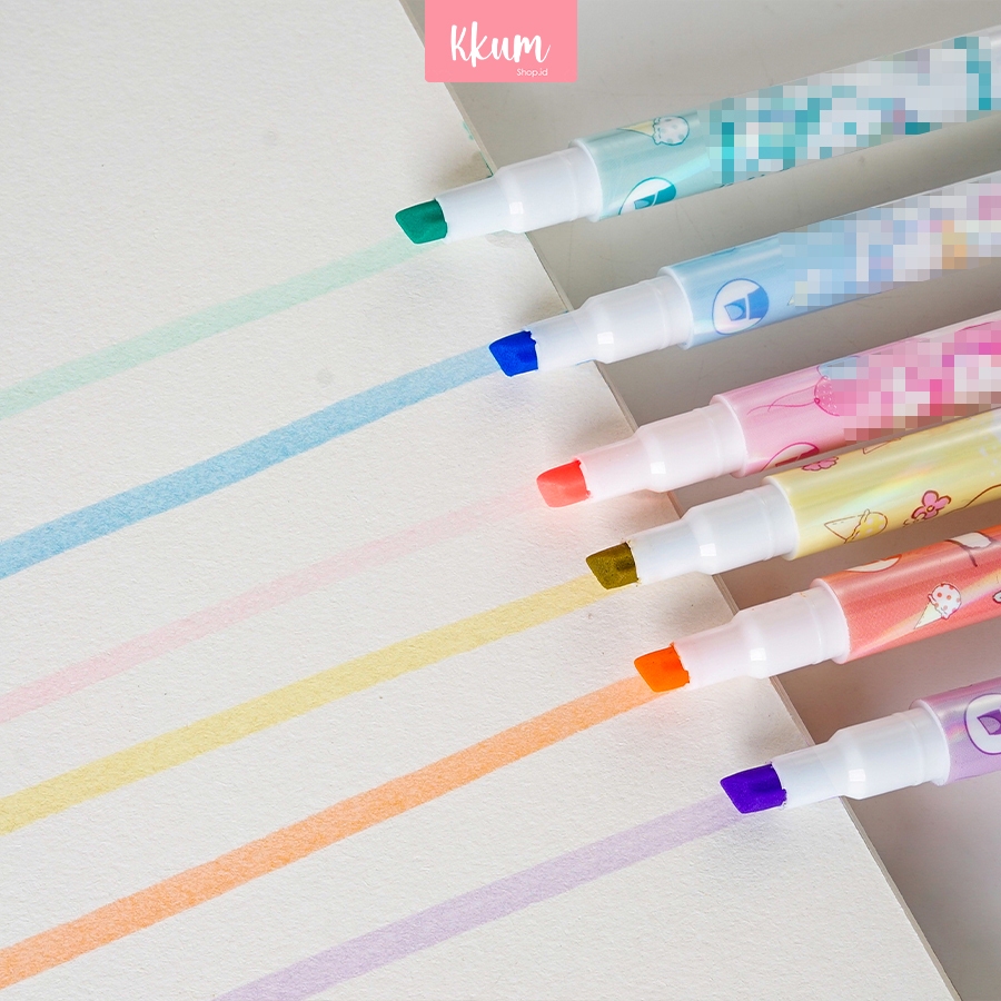 

D3W! 6PCS Stabilo Twin Head Penanda Highlighter