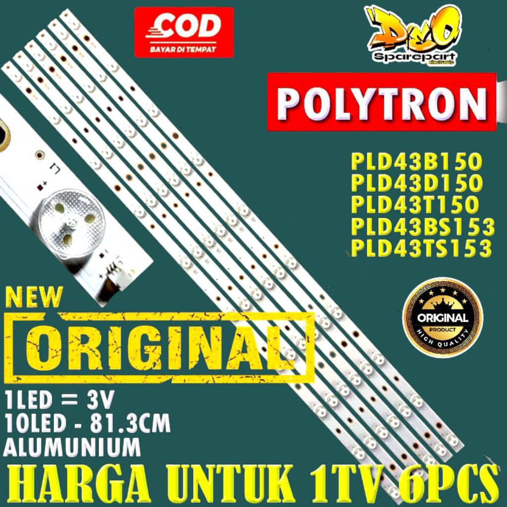 BACKLIGHT TV LED POLYTRON 43 INC PLD43B150 PLD43D150 PLD43T150 PLD43BS153 PLD43TS15