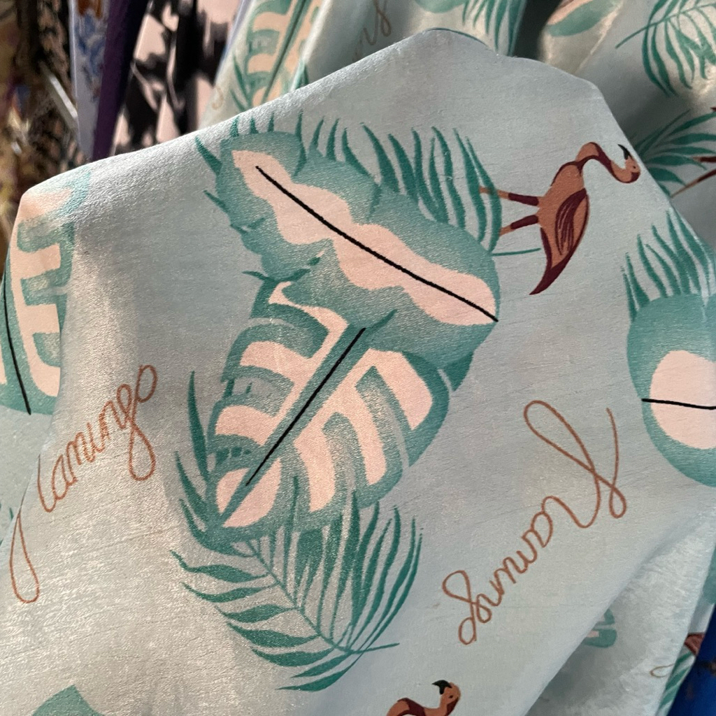 kain santorini silk motif bunga premium - kain silk original - kain dior silk style branded - warna 