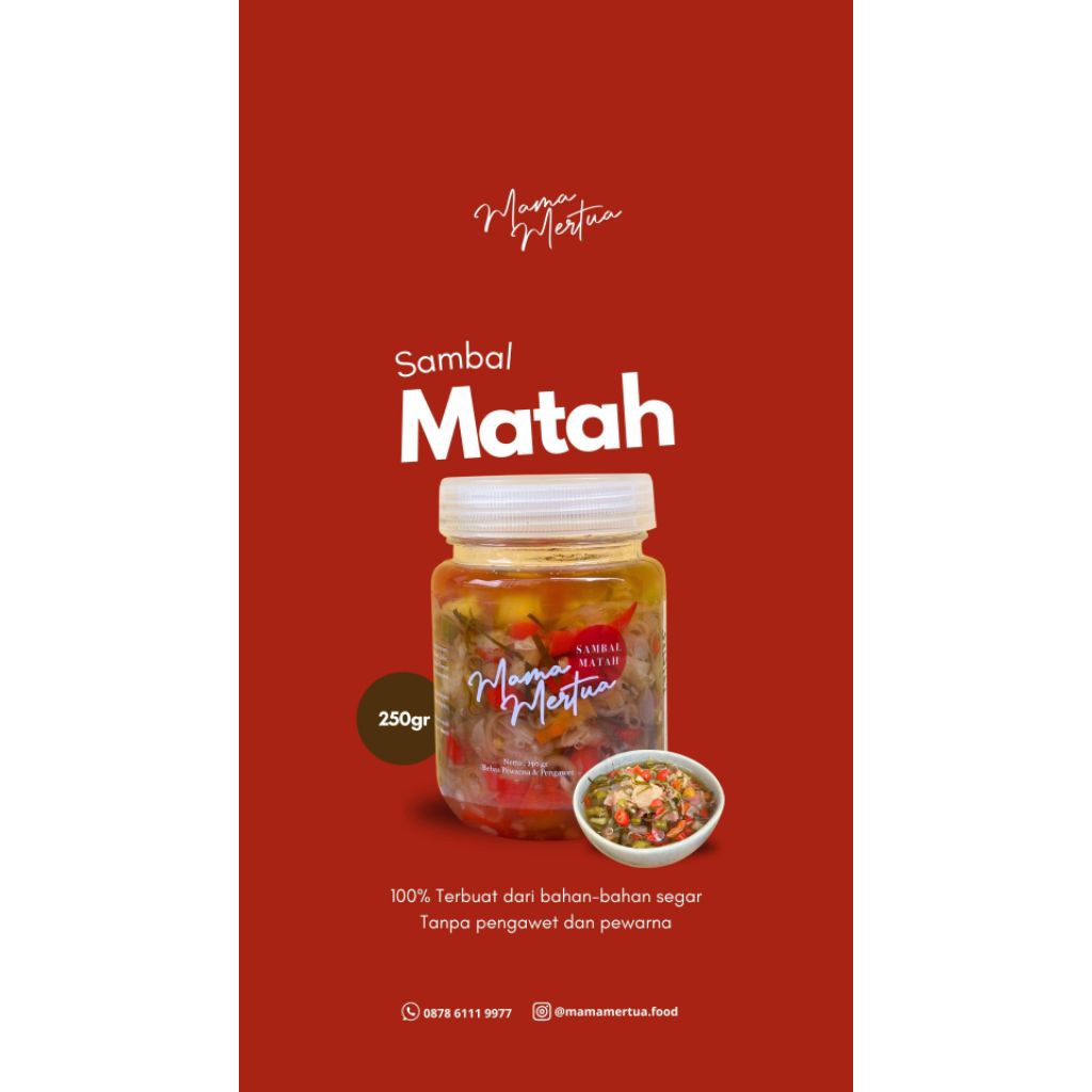 

MAMA MERTUA FOOD - SAMBAL MATAH UKURAN 250 gram