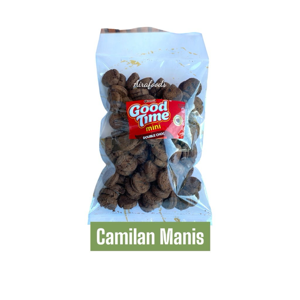 

Biskuit Good Time Mini Cookies Double Cokelat 200gr