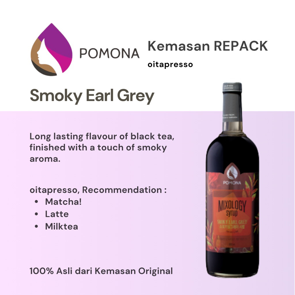 

REPACK - Pomona Smoky Earl Grey Syrup [30, 50, 100] g