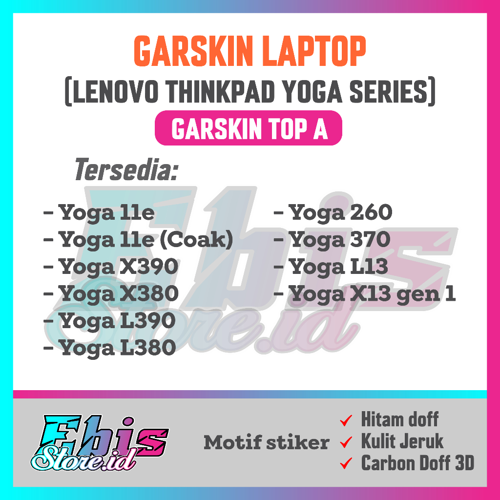 Garskin Laptop Lenovo Yoga Series