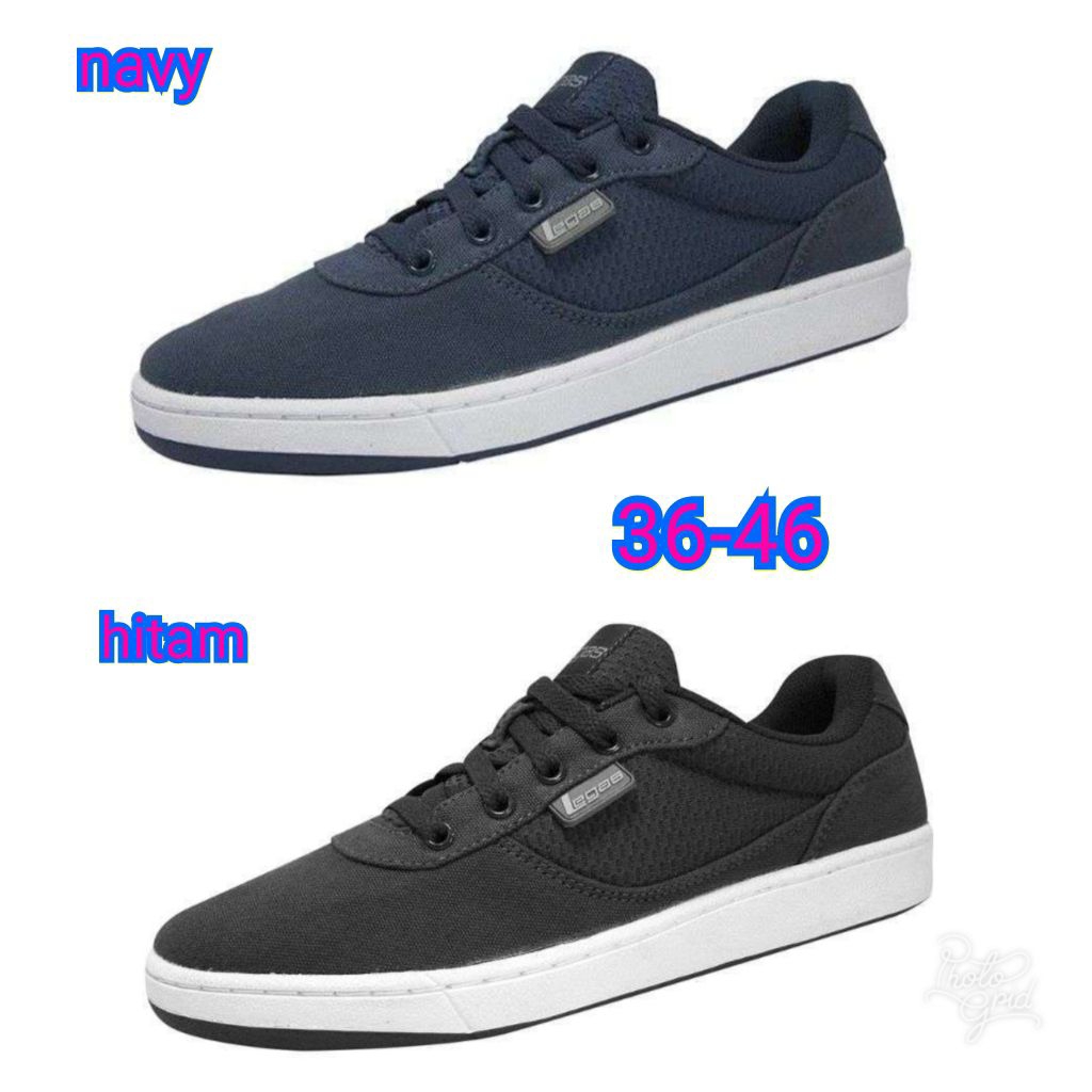 Sepatu League Legas Lifestyle Magnus La M hitam Qriginal kanvas promo sale murah