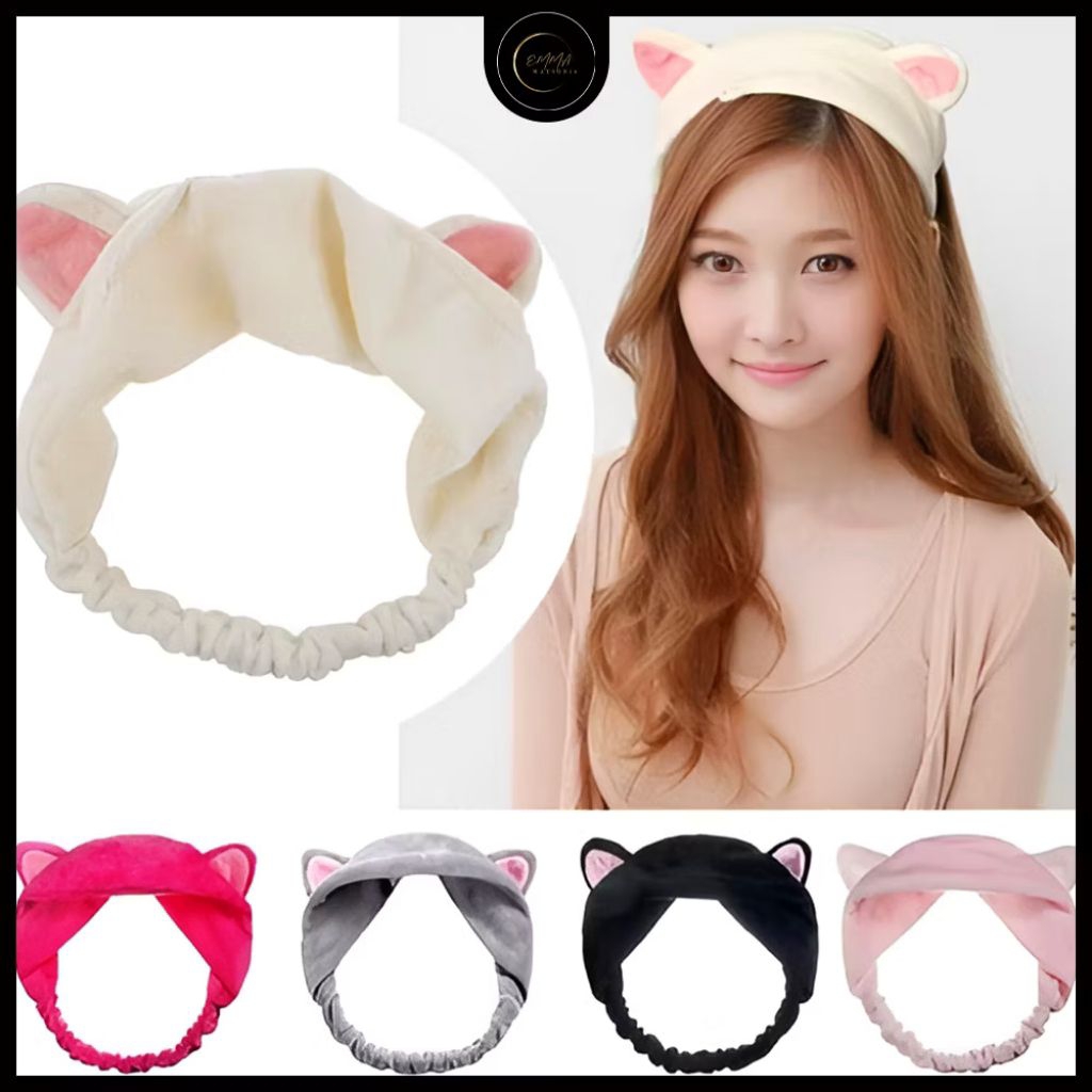 Bandana motif telinga bando korea motif kuping