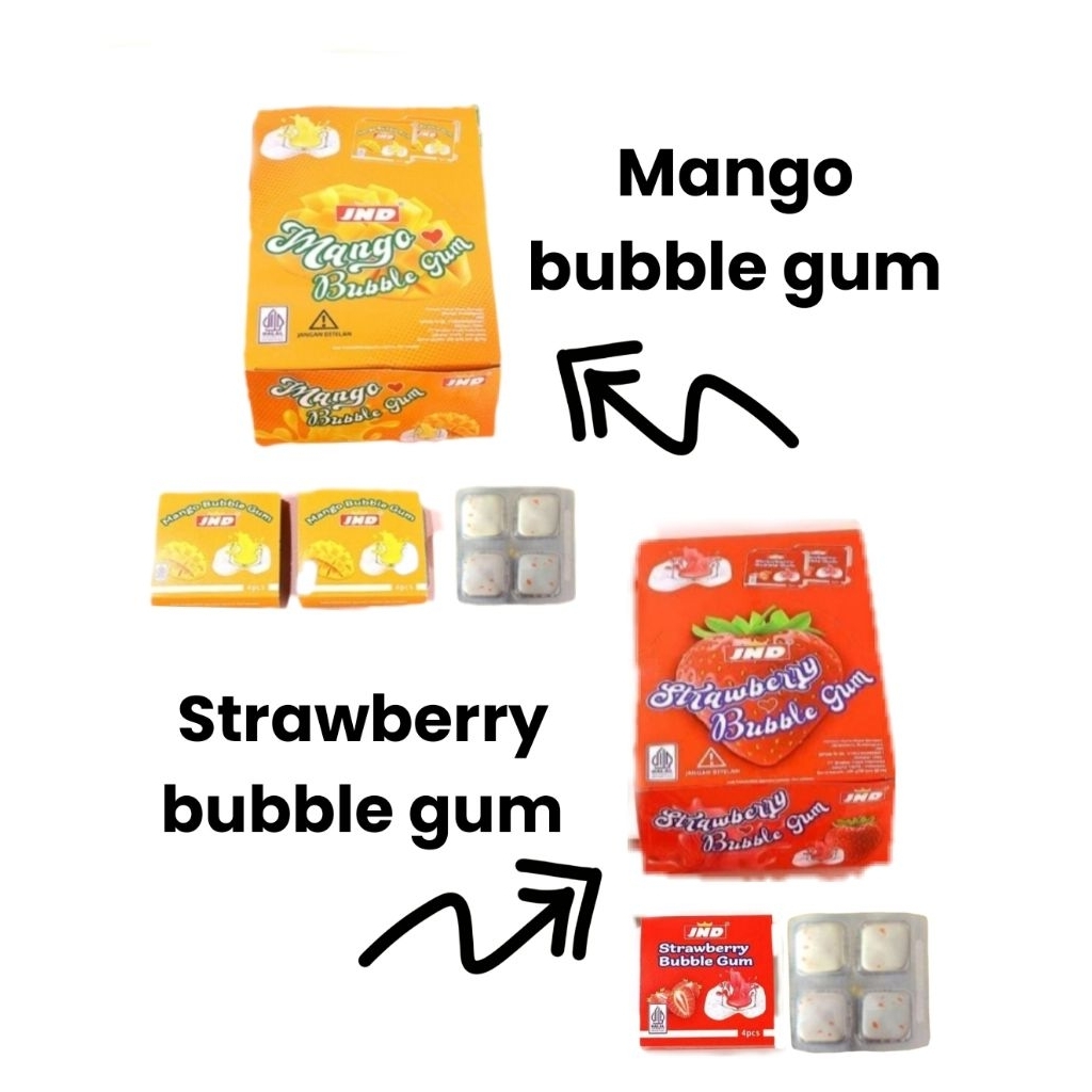 

JND Bubblegum crispy 1box isi 30pcs,rasa mangga & stroberi