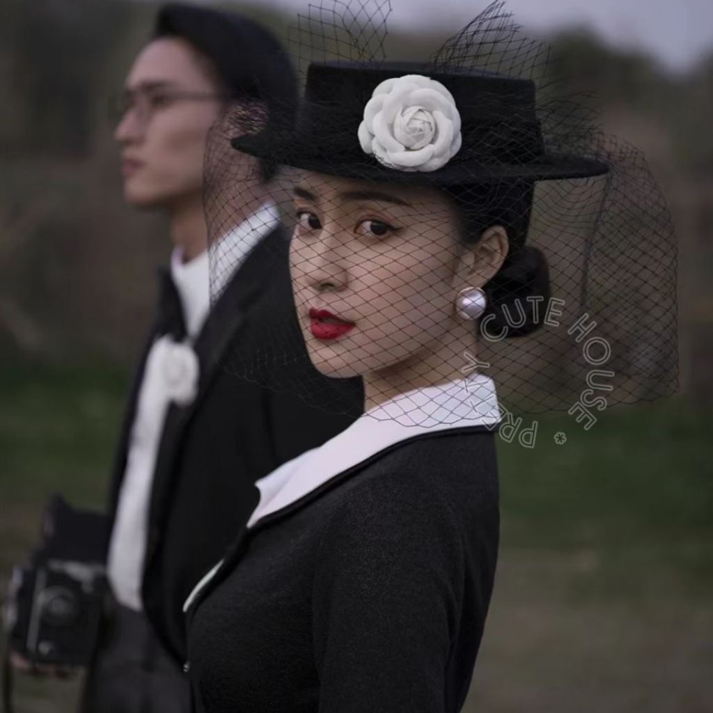 Gatsby Wanita Fascinator Topi Gatsby Wanita Fascinator Hat Aksesoris Kepala Pesta Pengantin Topi Gat
