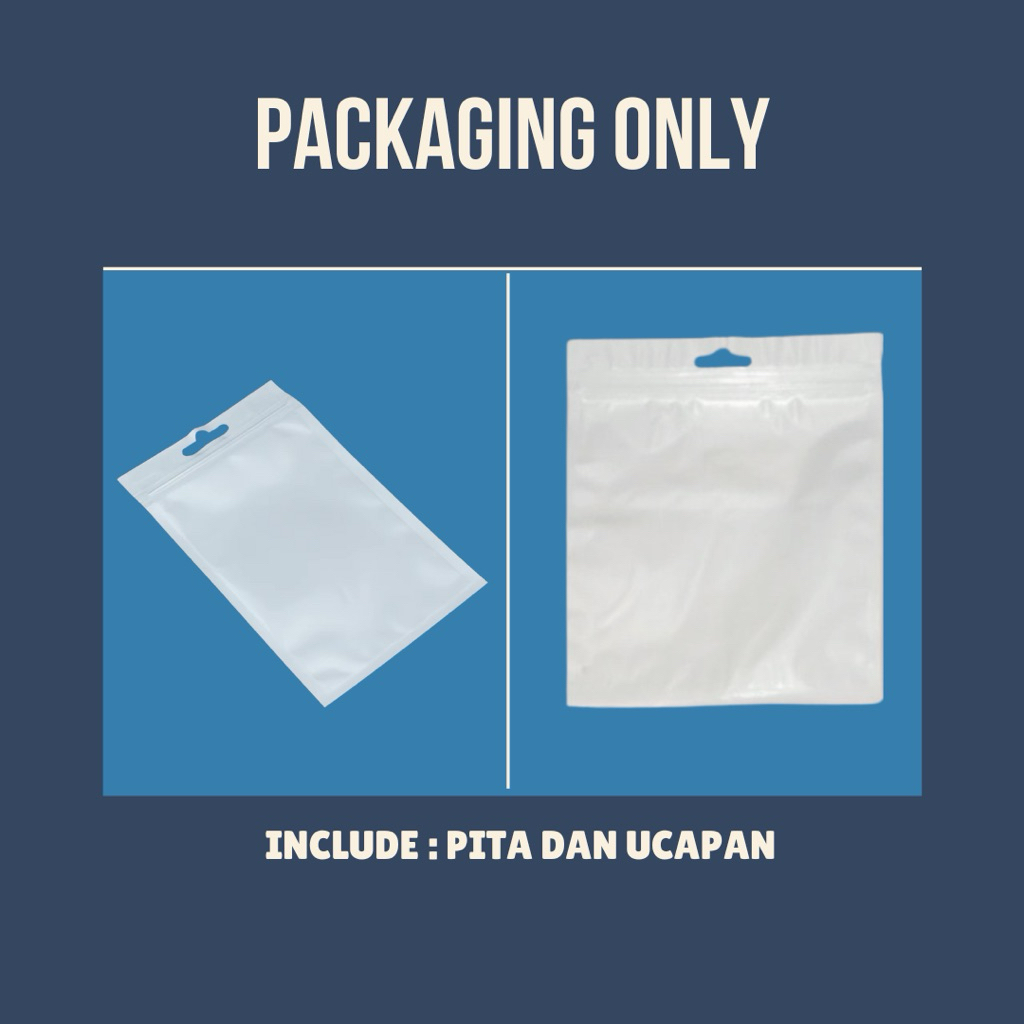 

Snack Gift Packaging Only | Isi Plastik + Pita + Ucapan | Kemasan Hampers Murah Cantik