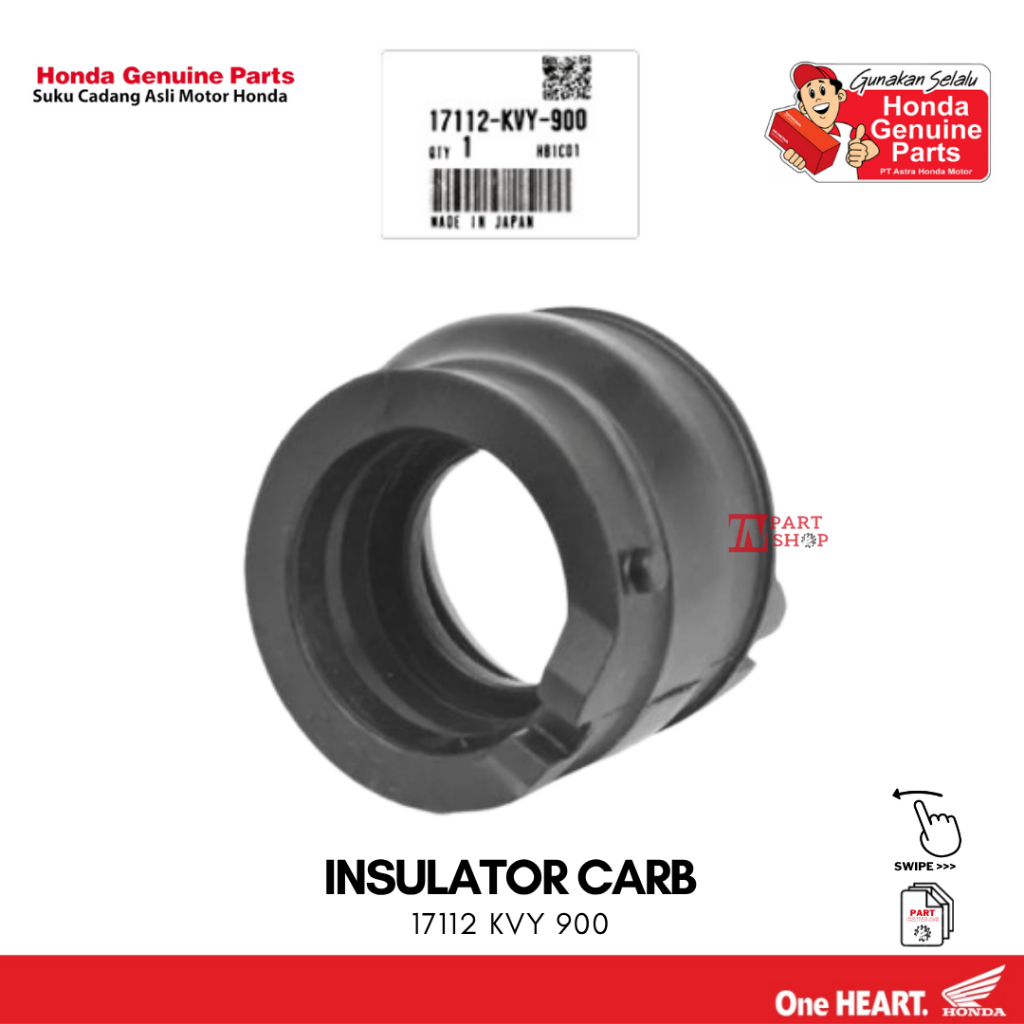 Karet Manifold (Insulator Carburator) - BeAT Karbu / 17112-KVY-900