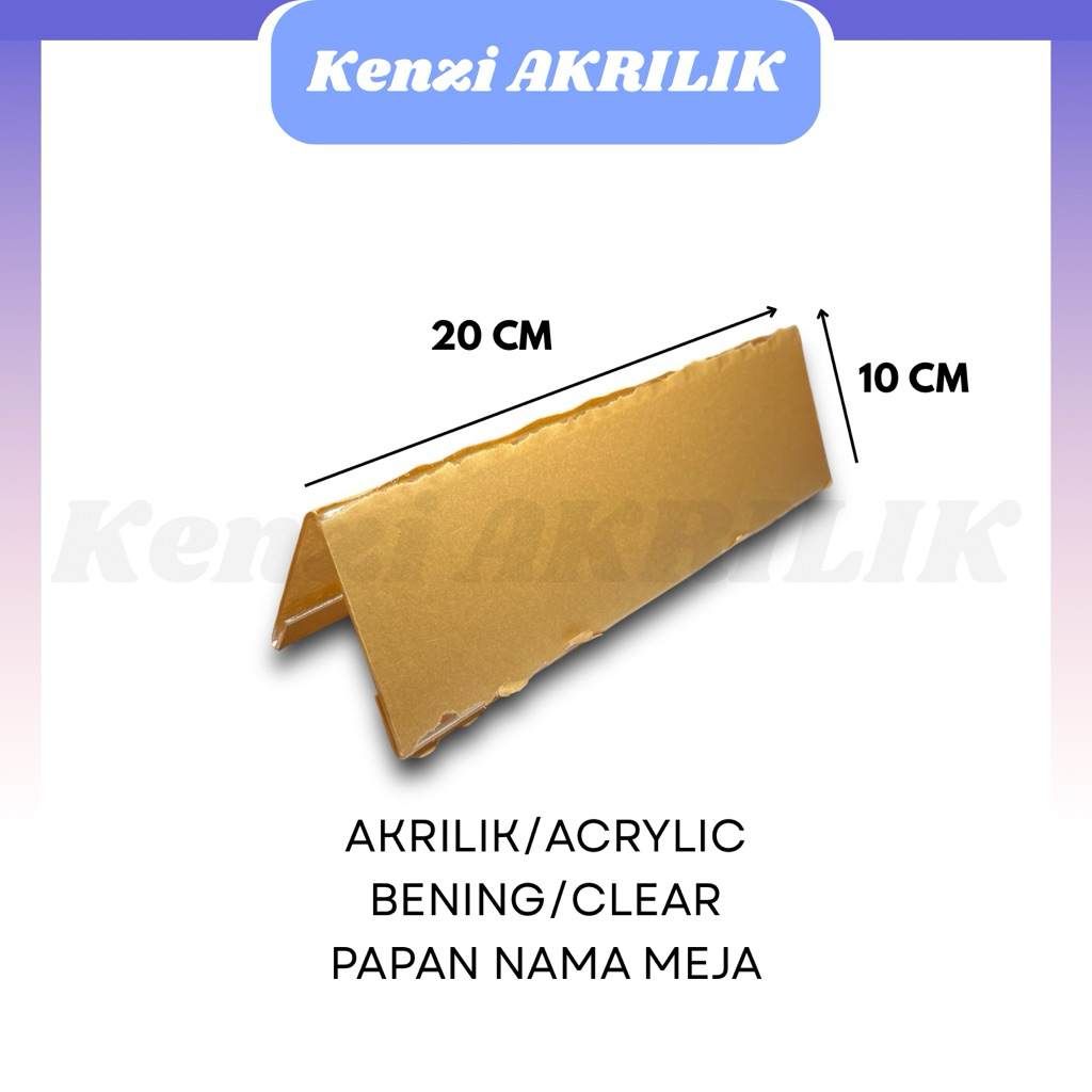 

Akrilik Papan Nama Meja 10 x 20 cm Dua Sisi