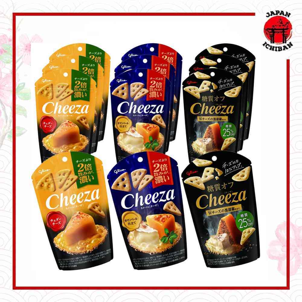 

Glico Cheeza Crackers 40g Snack Crispy Cheese Flavor - Biskuit Original Japan