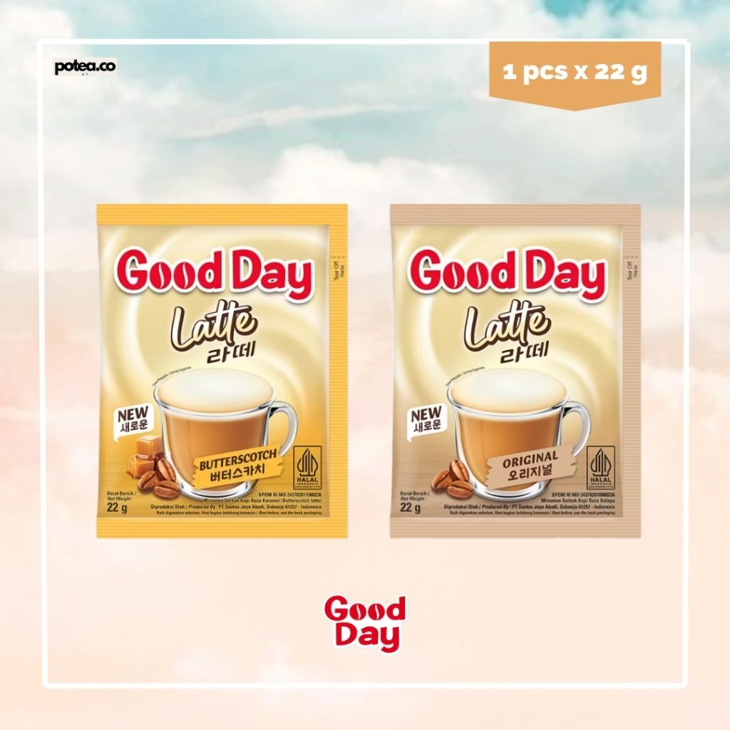 

GOOD DAY Latte Butterscotch, GOOD DAY Latte Original [sachet]