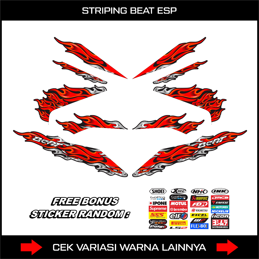 striping sticker beat esp 2017-2019 decal honda beat 2017 esp
