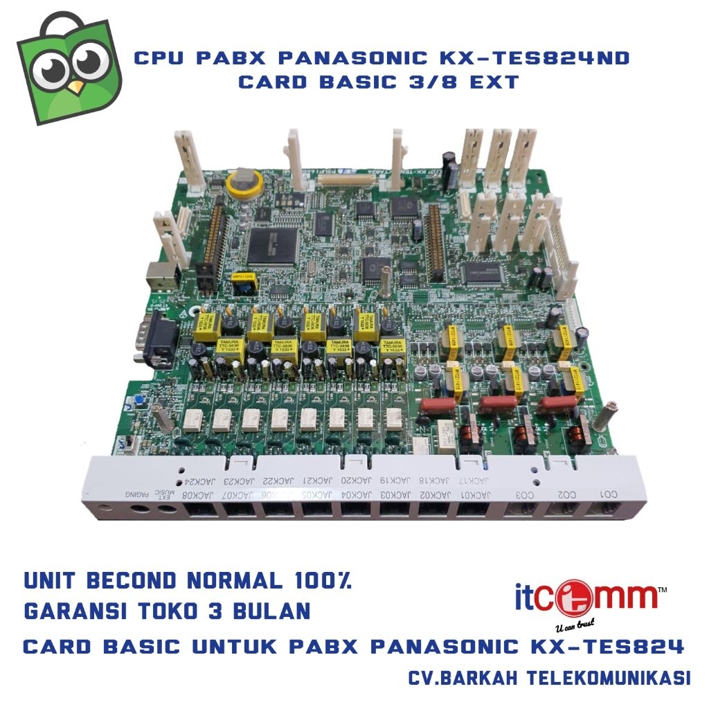 Card CPU Basic Pabx Panasonic KX-TES824 / KX-TEM824