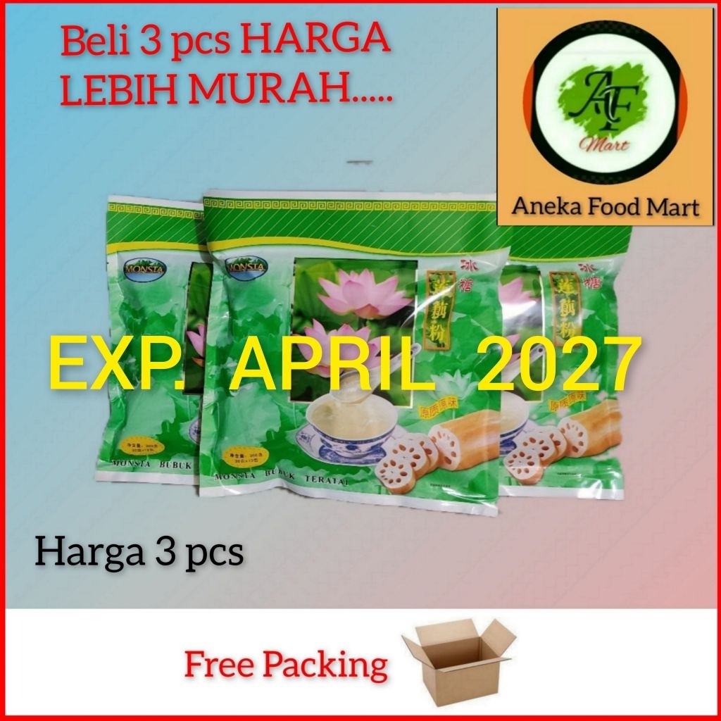 

Monsta bubuk akar teratai/ Lotus root starch/ Monsta lotus root starch/ Minuman serbuk akar teratai/ serbuk teratai/ lotus root powder/ west lake/ ou fen/ yanbao/ oufen