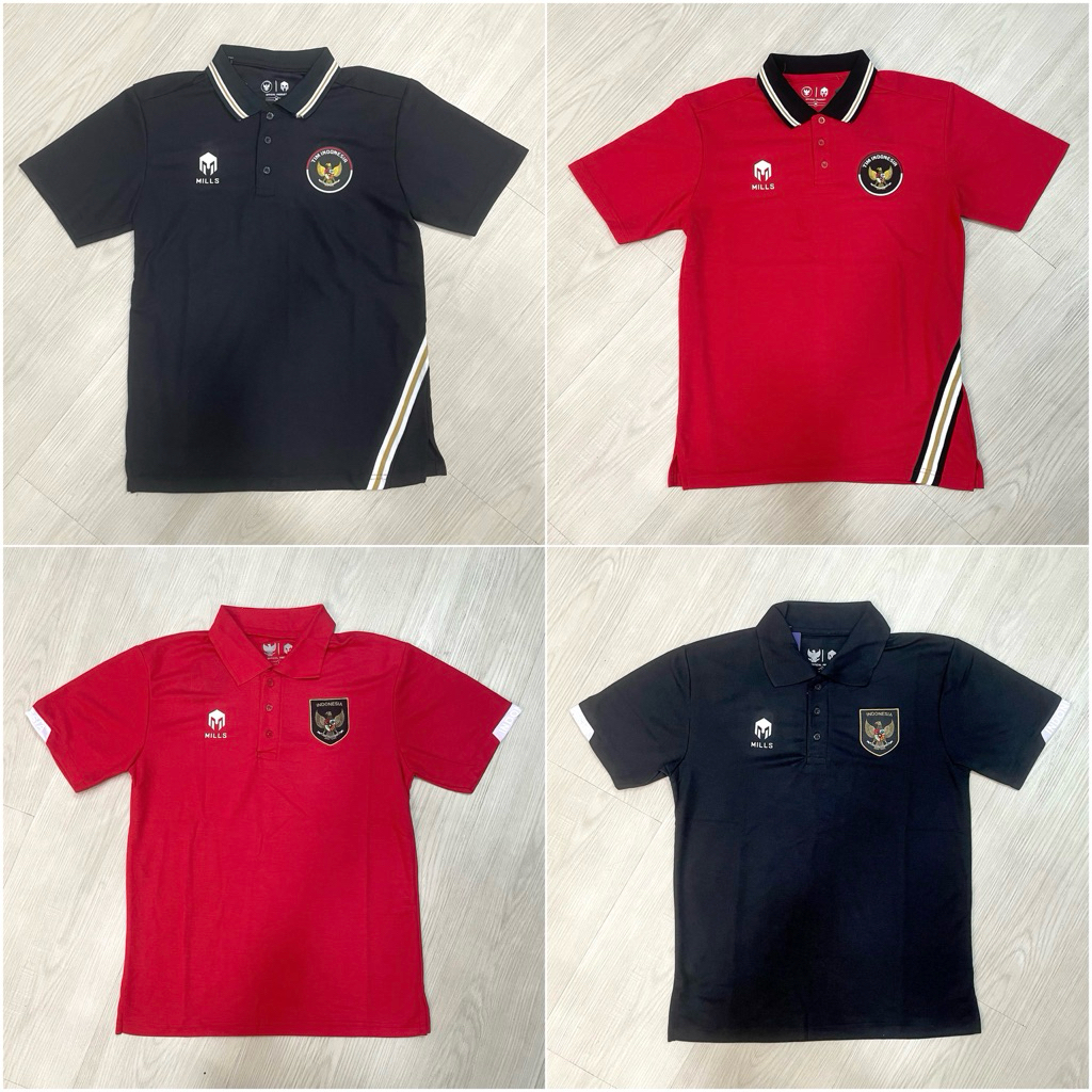 Kaos Polo Shirt Official Timnas Indonesia Tim Indonesia NOC  /  Kaos Kerah Seragam Tim Nasional Indo