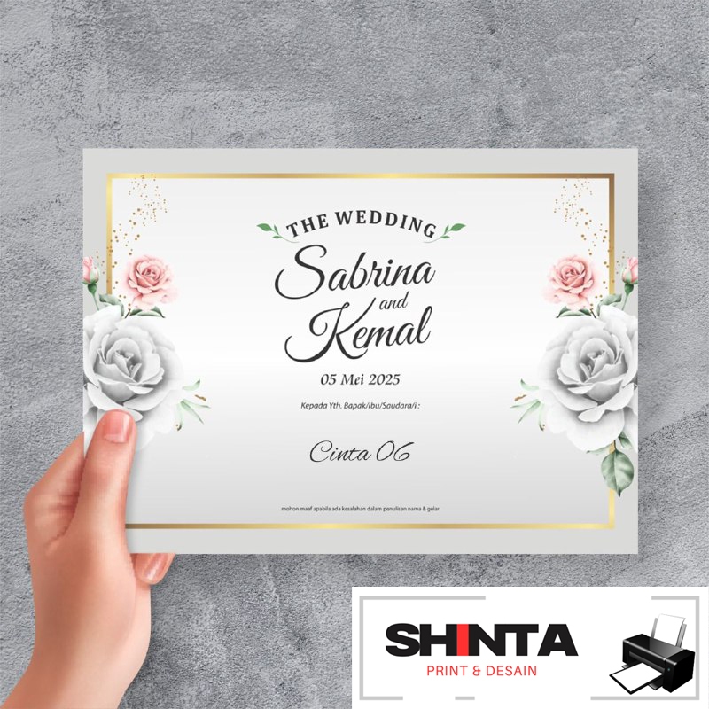 cetak undangan murah (Kode Cinta 06) free plastik