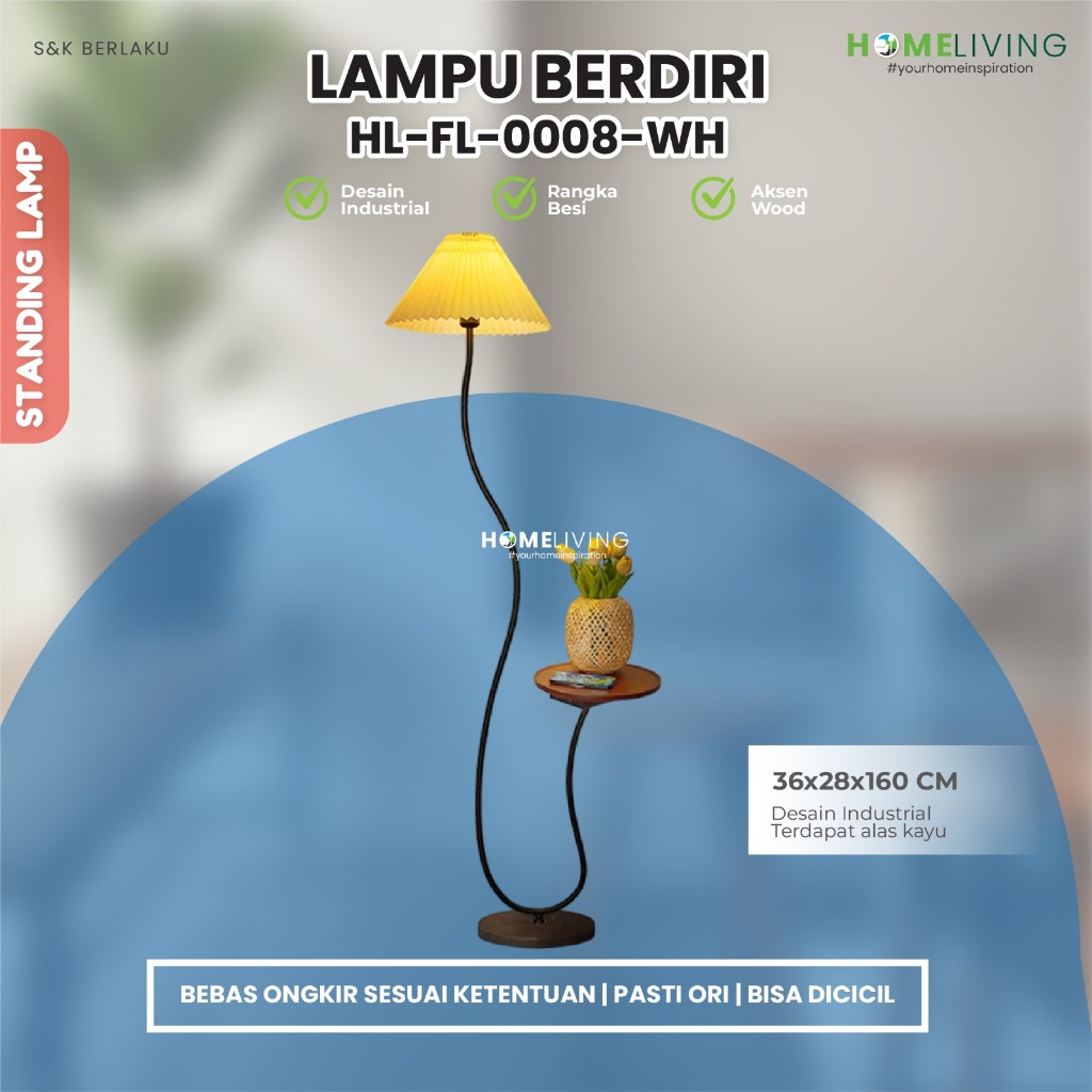 HOMELIVING - LAMPU RUANG TAMU - LAMPU HIAS KELUARGA - LAMPU SUDUT - LAMPU UNIK - LAMPU KAMAR MINIMAL
