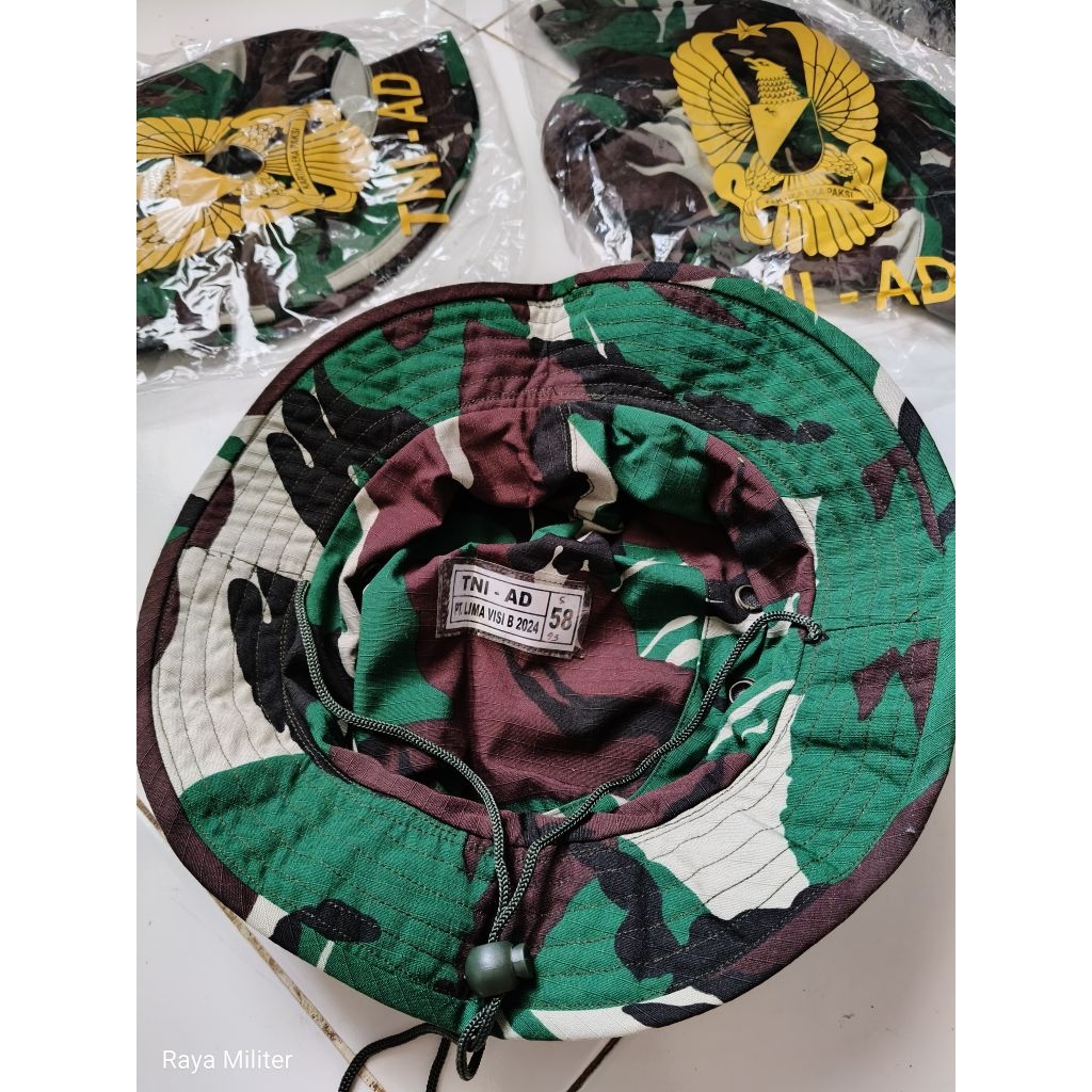topi rimba jatah TNI AD. original