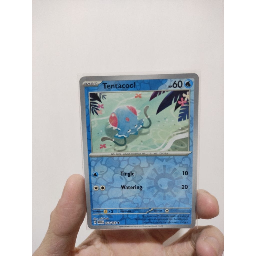 Pokemon 151 TCG english tentacool (reverse holo)