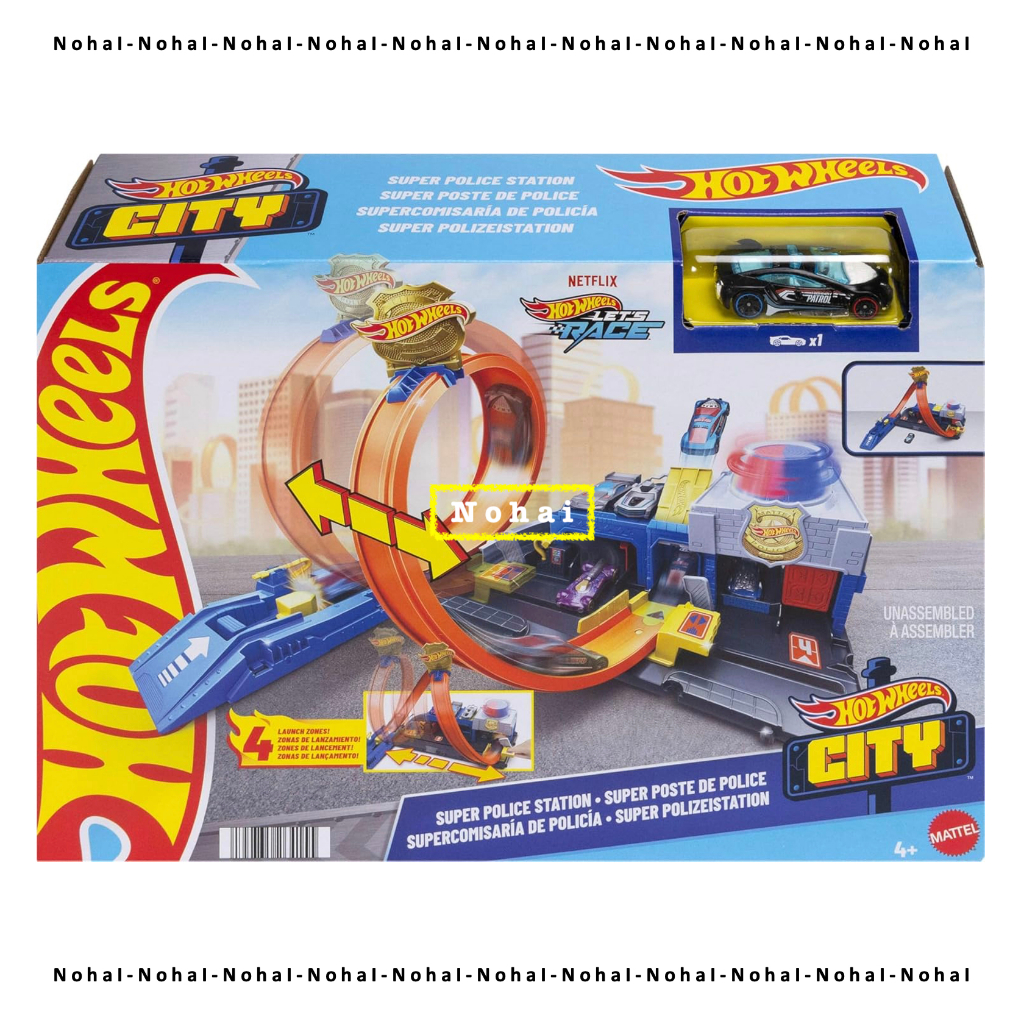 Hot Wheels HotWheels City Track Set Super Police Station