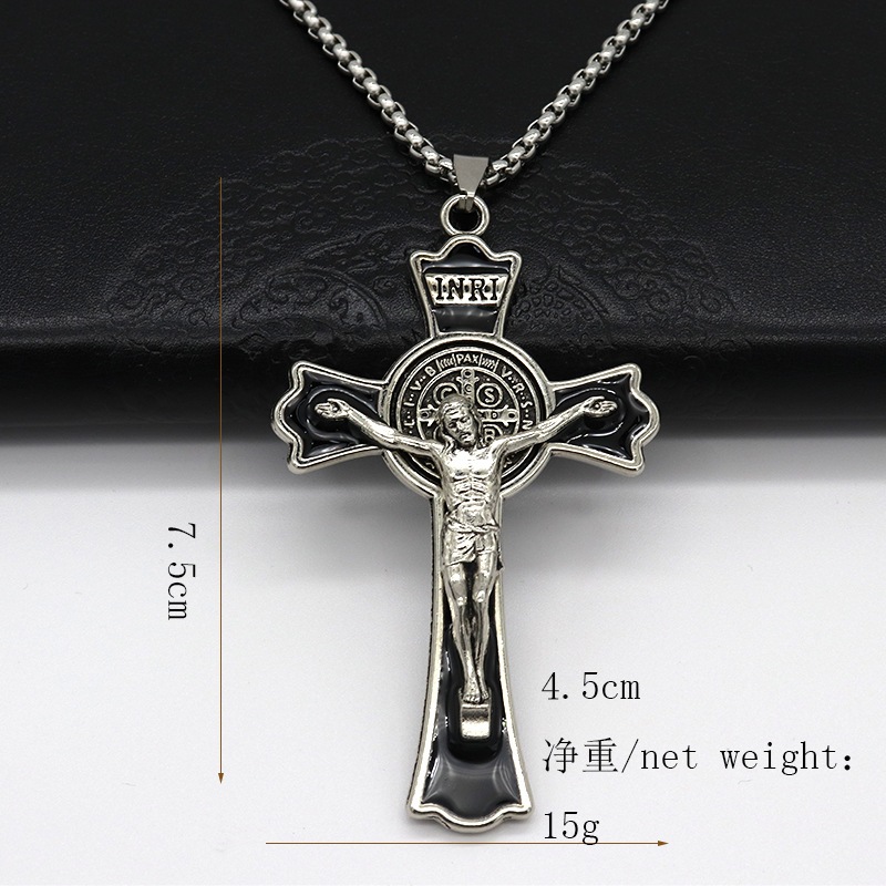 KALUNG PRIA TITANIUM SALIB DOA PRIA WANITA UNISEX EMIUM ORIGINAL K49