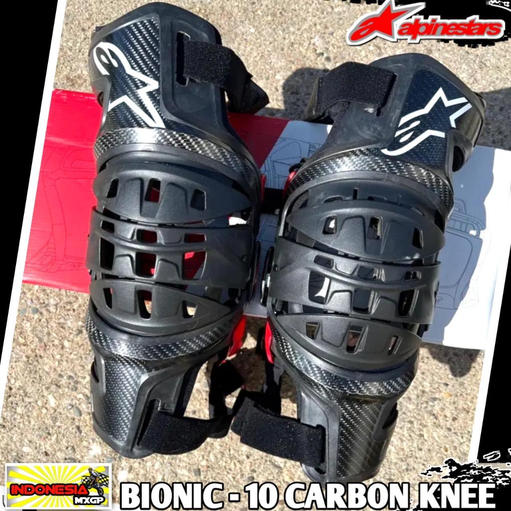 ALPINESTARS BIONIC 10 CARBON KNEE GUARD PROTECTOR - DEKER LUTUT KAKI ADVENTURE TRAIL - ENDURO KOMPET