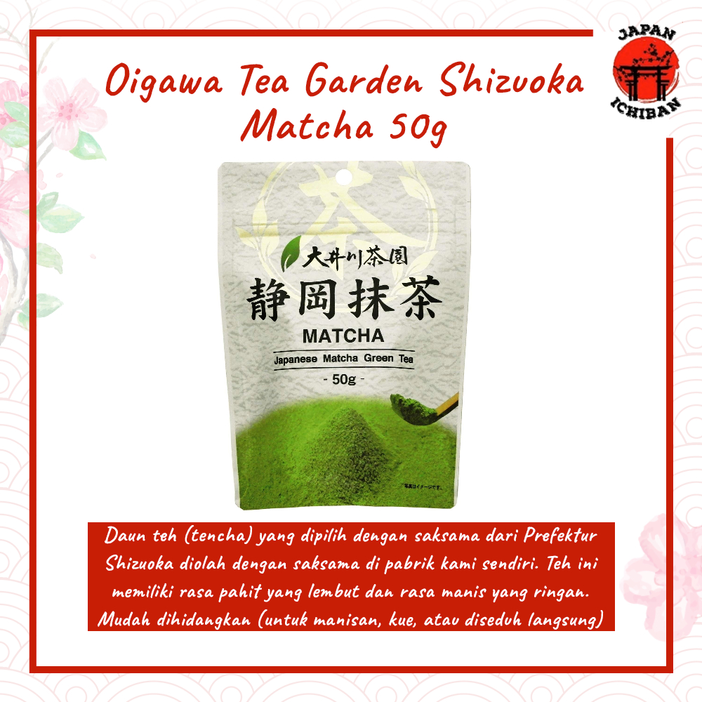 

Pure Matcha Powder (Oigawa Tea Garden Shizuoka Matcha) Japanese Matcha Green Tea Original Jepang