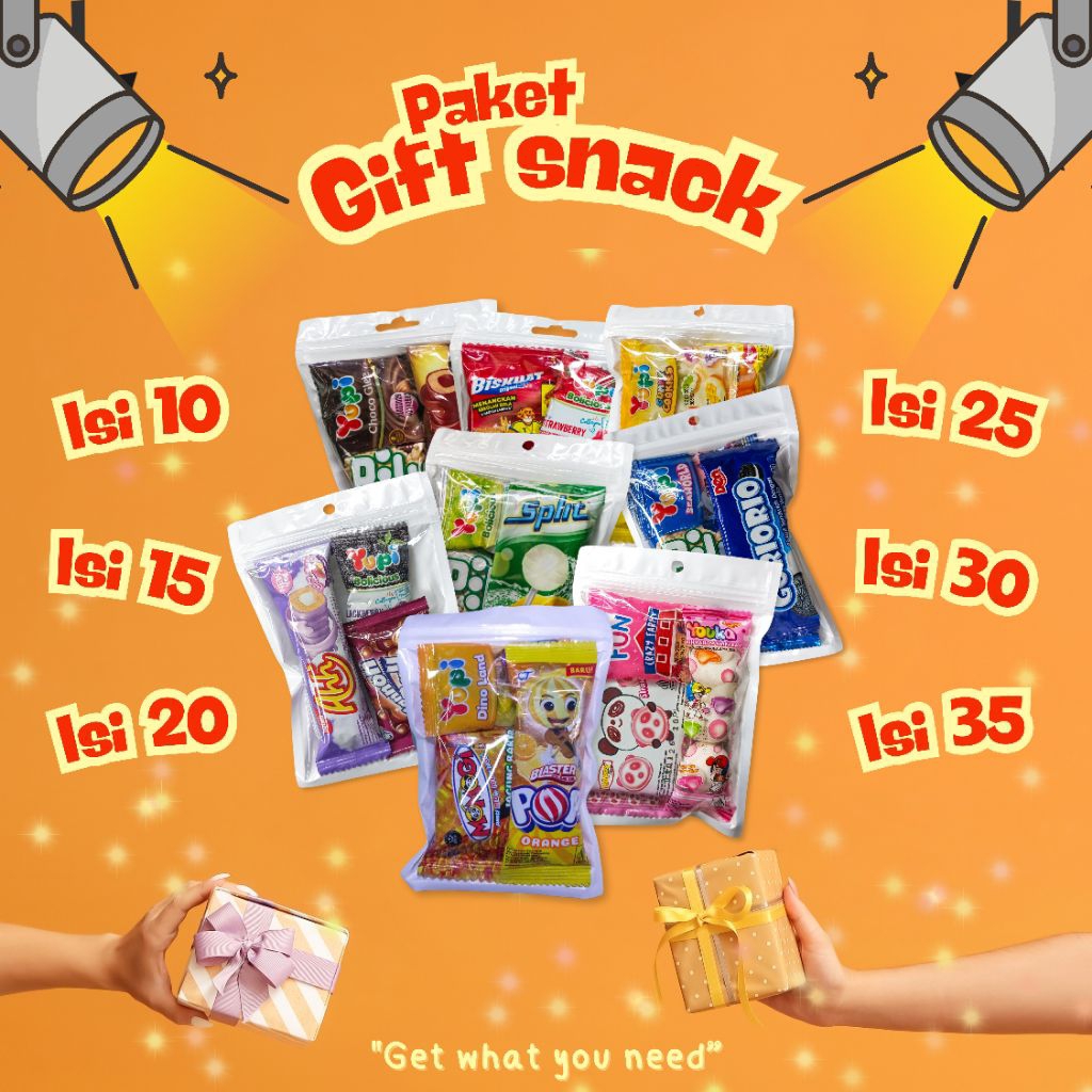 

(Isi 10 keatas) Paket Mini Gift Snack POLOS - Mini Hampers - Mini Freebies - Bingkisan Ulang Tahun - Mini Parcel - Bingkisan Acara - Souvenir Snack