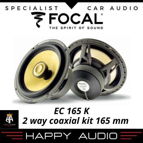 Focal EC 165 K Speaker 2-way coaxial kit K2 Power ukuran 6-1/2 inci (165mm) Cone K2 Sandwich Tweeter