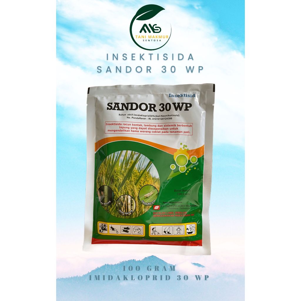 Insektisida SANDOR 30 WP (Imidakloprid 30 WP) 100 gram