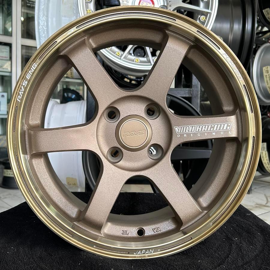VELG TE37 SAGA RING 15 LEBAR 6.5 HOLE 4X100 ET38 WARNA BROWN | VELG MOBIL