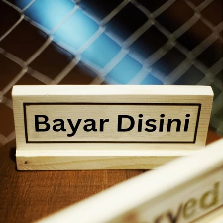 PAPAN MEJA CAFE PAPAN NOMOR MEJA BAYAR DISINI PAPAN KAYU MINIMALIS