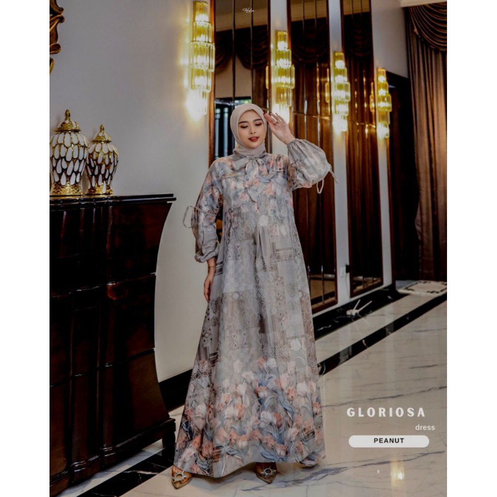 Gloriosa dress by halwa Apparel | gamis terbaru halwa | dress halwa terbaru