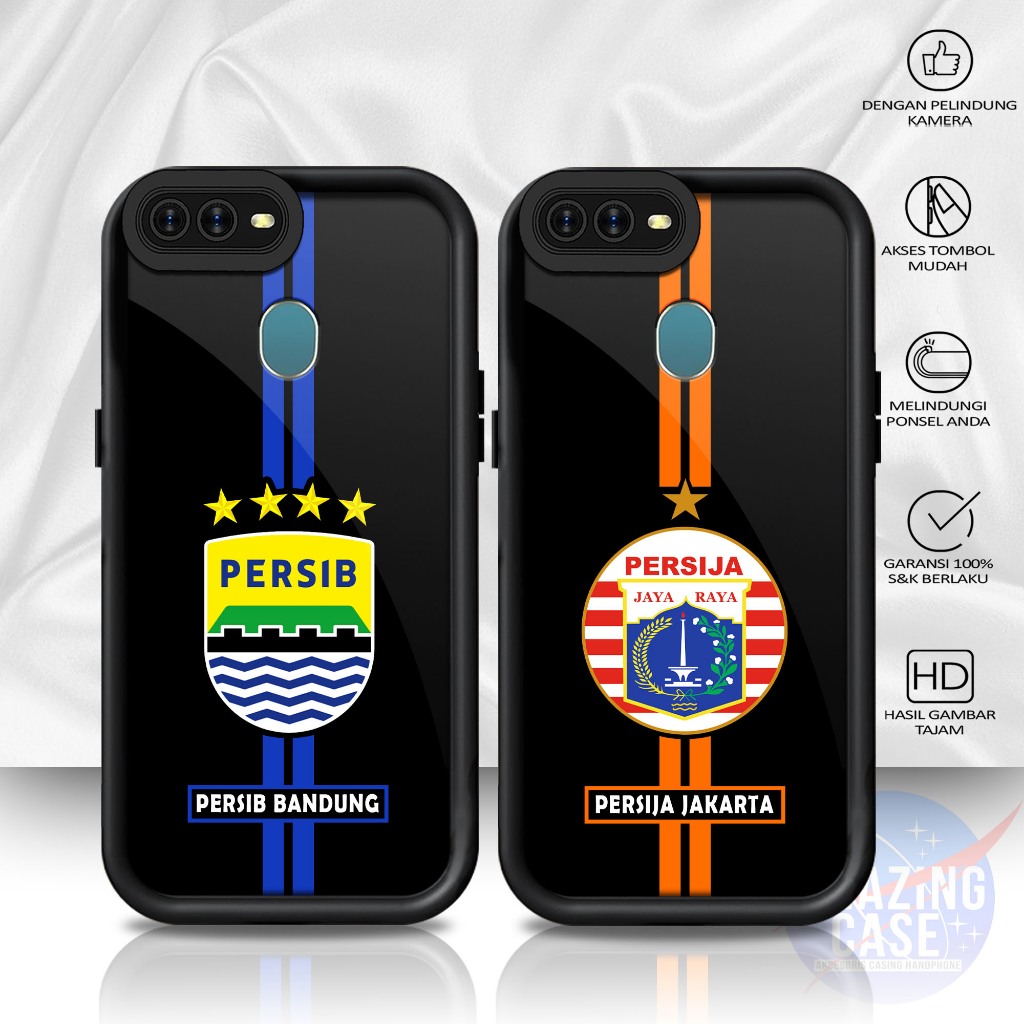 Softcase Glass Hp For OPPO A5S A7 A12 A11K FTBLL2 silikon ada pelindung Kamera Case Mewah Casing Glo