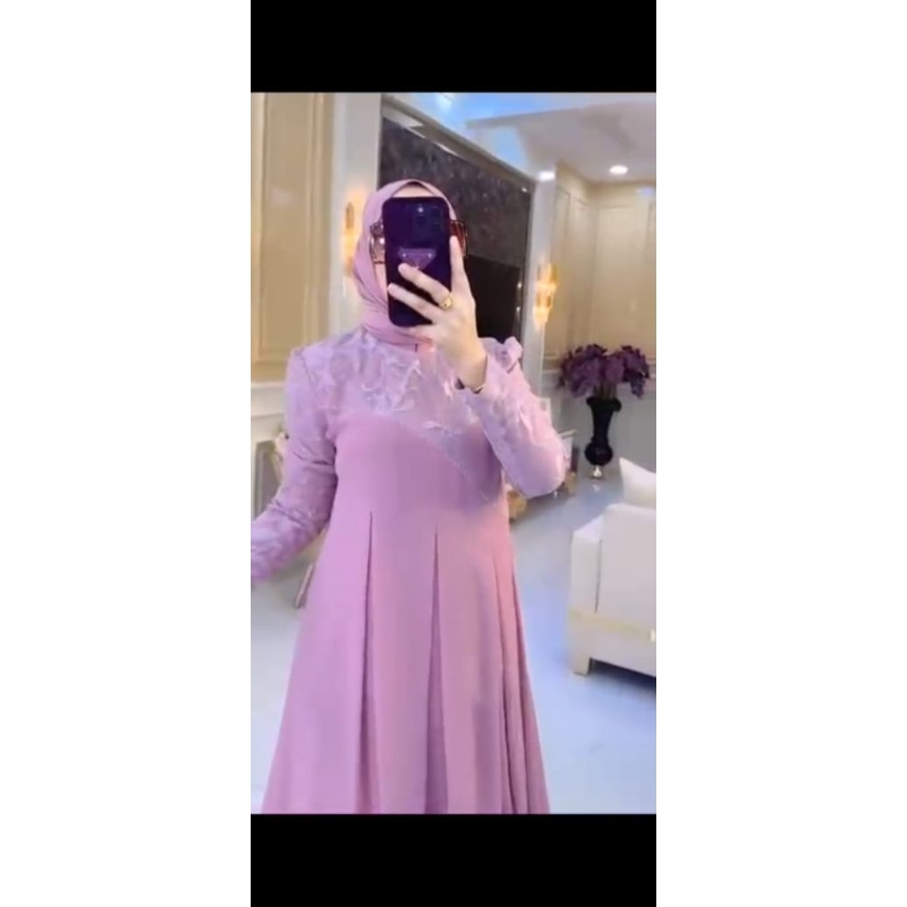 adha series gamis ceruty set hijab