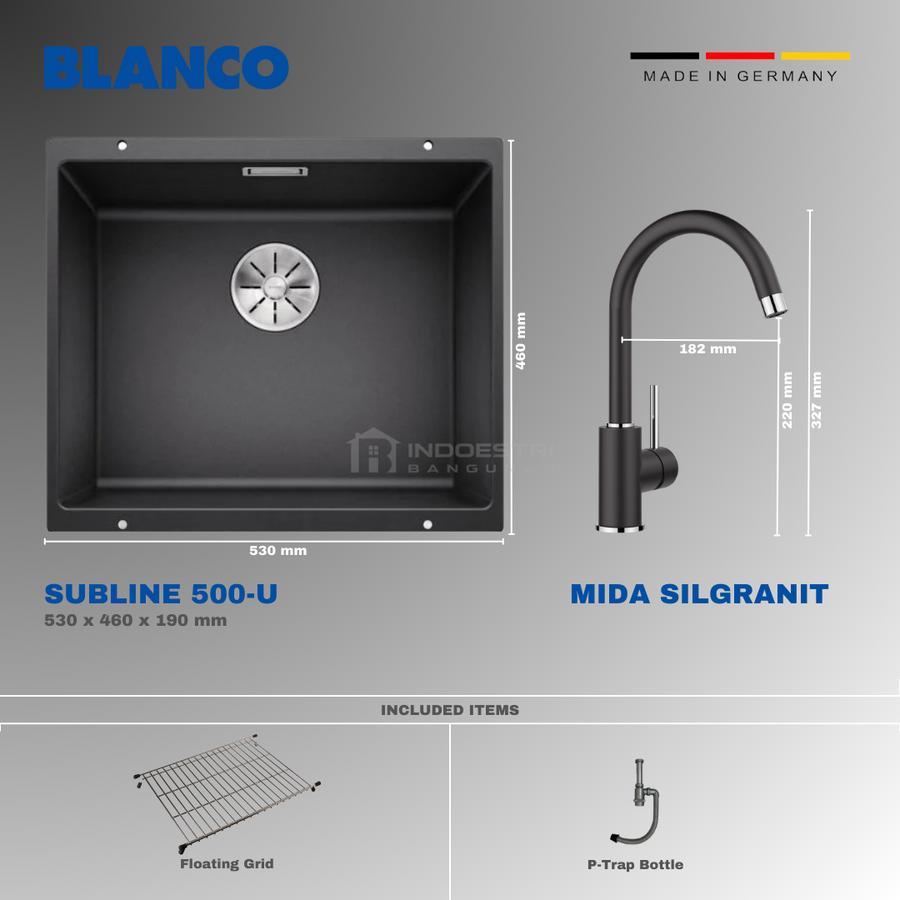 Kitchen Sink Blanco Subline 500 U Silgranit + Mida Silgranit