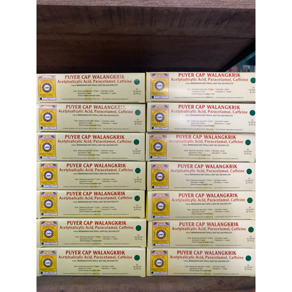PUYER CAP WALANGKERIK 1 KOTAK ISI 120 SACHET (HARGA TERMURAH)