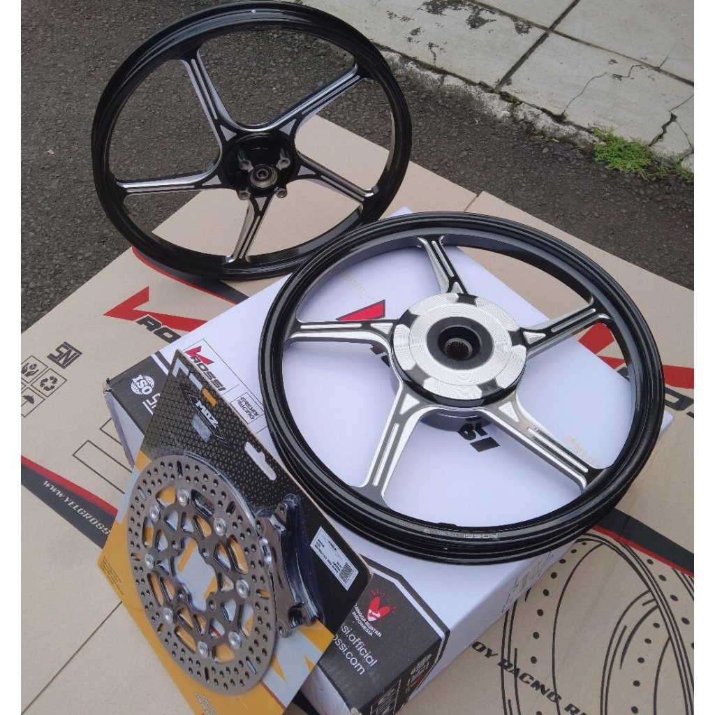 VELG RACING V ROSSI SPRINT PRIME X RING 17 VARIO 125/150 BEAT KARBU BEAT FI SCOOPY KARBU SCOOPY FI B