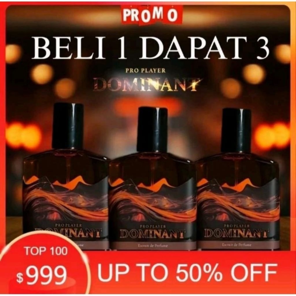 BELI 1 DAPAT 3 - PARFUM PRO PLAYER DOMINANT ORIGINAL - EAU DE PARFUM 35ML