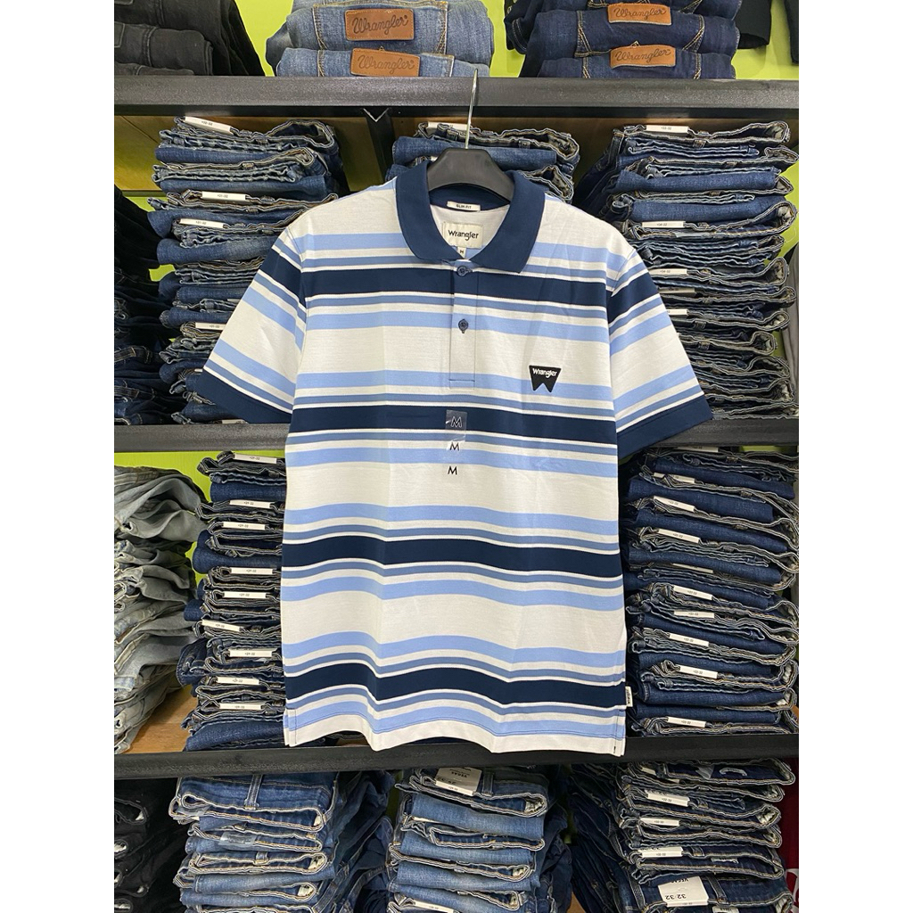 Kaos Polo Pria Wrangler Slimfit White