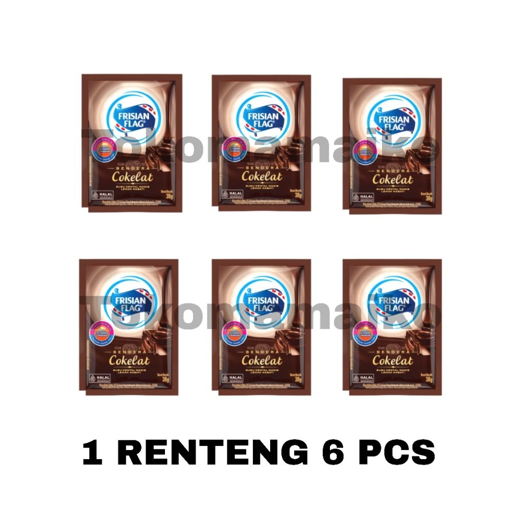 

Susu Frisian Flag Cokelat 38g Sachet - 1 Renceng Isi 6pcs