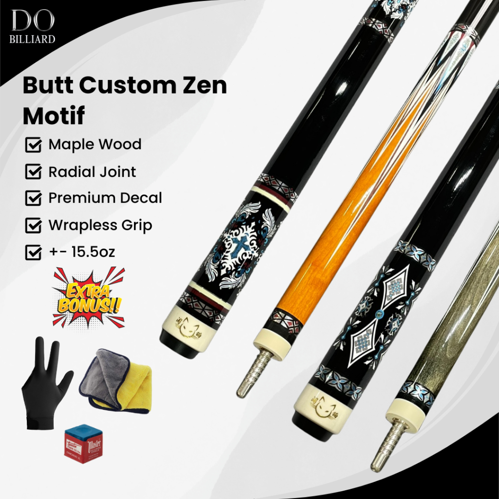 Stick Billiard CUSTOM MOTIF Cue Stick Billiard / Stick Custom Motif (BUTT ONLY)